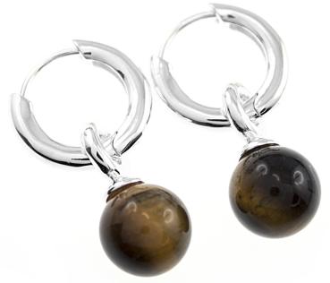 925 silver earring with tiger eye