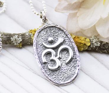 necklace made of 925 sterling silver with OM pendant