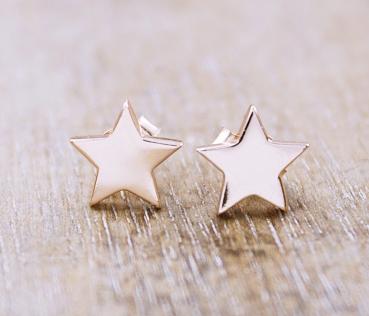 earrings made of 925 sterling silver star