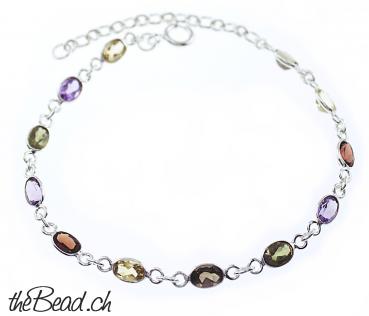silver beads bracelet