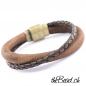 Preview: leather bracelet in light brown thebead