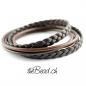 Preview: engraved leather bracelet wrap  brown