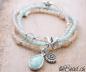 Preview: amazonit and moonstone silver bracelet