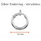 Preview: Silber Verschlussring Federring