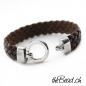 Preview: herren lederarmband mit gelochtenem leder