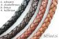 Preview: bolo geflochtenes Leder 8 mm stark viele Farben the Bead