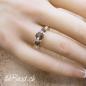 Preview: Rauchquarz geschliffen ring und Silber Ring