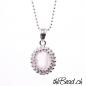 Preview: rose quartz silver necklace