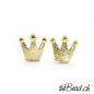 Preview: crown gold  plated earrings 925 silver rosegold plated
