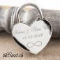 Preview: love locks in red  for lovers engraving