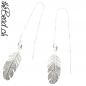 Preview: 925 sterling silver feather earrings