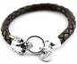 Preview: Lederarmband mit Totenkopf und Engel 925 silber von thebead