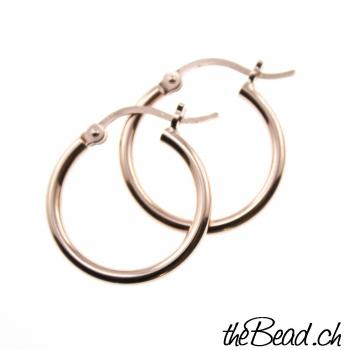 CREOLE made of sterling silver rosegold plated -