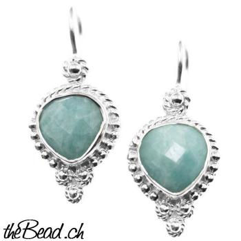 AMAZONITE earrings with 925 sterling silver