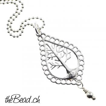 Silver necklace with Tree of Life