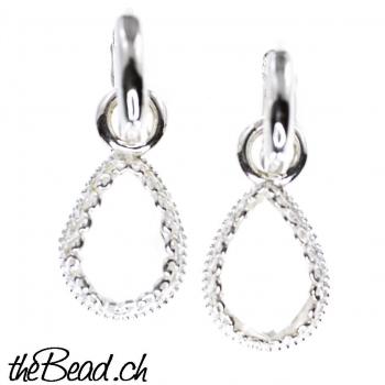 Earrings made of 925 sterling silver  crystal