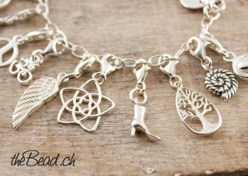charms world and charm pendant made of silver tree of life
