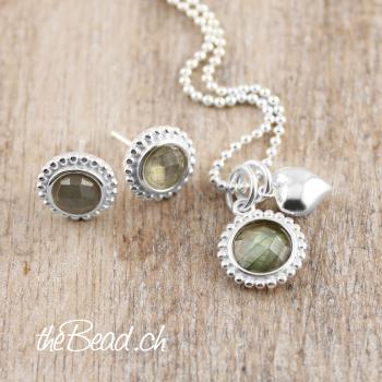 labradorite necklace and earrings