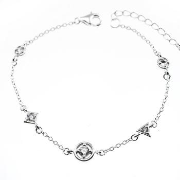 Damen silber Armband mit zirkonia