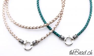 crown leather necklace