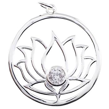 lotus flower silber pendant