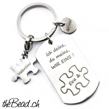 Key chain with puzzle