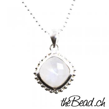 Moonstone necklace made of 925 sterling silver