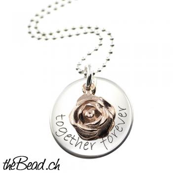 Silver Necklace with engraved name pendant