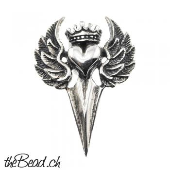 Wings - Heart - Crown Pendant