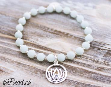 Bracelet 925 sterling silver with amazonite