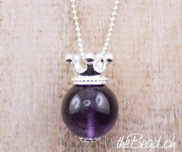 amethyste necklace made of 925 sterling silver