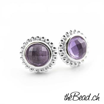 925 sterling silver with amethyste