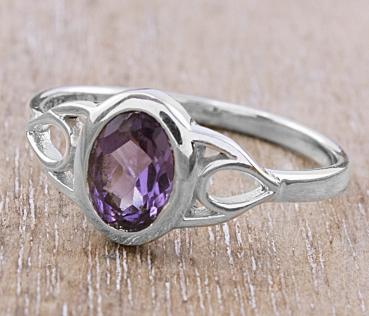 Silber Fingerring AVERY mit Amethyst