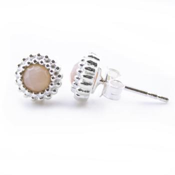 ohrstecker mit rosa anden opal  aus 925 silber onlineshop thebead