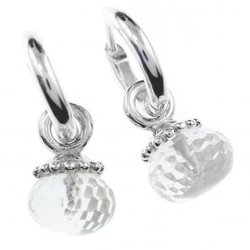 creolen 925 silver earring  pendants with crystal