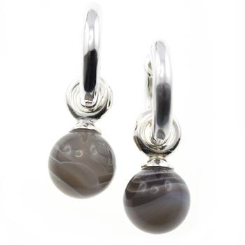 925 silver earring with botswana agate