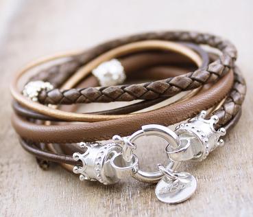 Leather Bracelet HIGHNESS brown