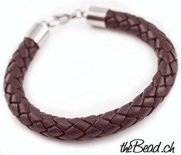 Leather Bracelet in DARK BROWN