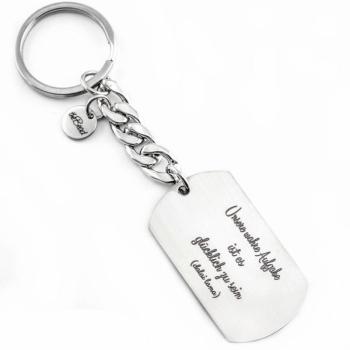 Stainless steel engraved keychain