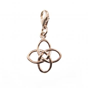 Charm KELTISCHER KNOTEN rosegold vergoldet