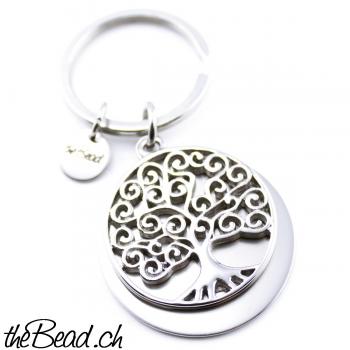 tree of life keychain with personal engraving