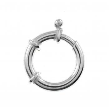 Schmuck Verschluss FEDERRING mit Stoppern, 18 mm