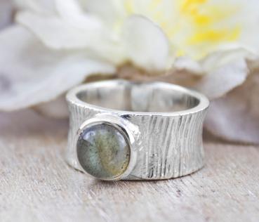 Silber Fingerring mit LABRADORIT