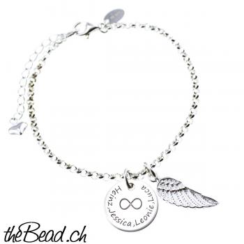 silver wing bracelet