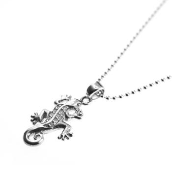 Collier aus 925 Silber mit Gecko Anhänger