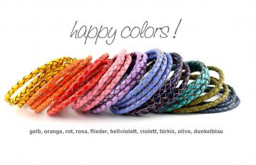 happy colors lederarmbänder by thebead