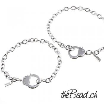 Couple Anklet cuffs closure made of stainless steel