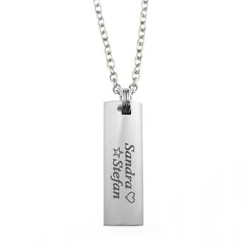 stainless steel shield necklace