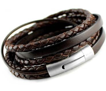 Braided Leather bracelet CHOCO PASSION