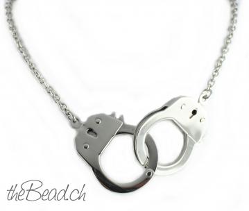 Necklace with big HANDCUFFS